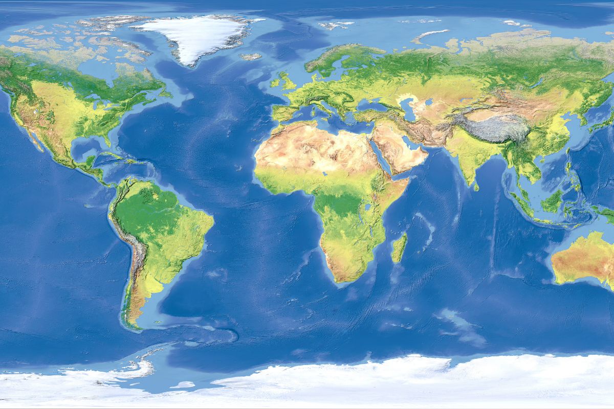 Carte du Monde Satellite