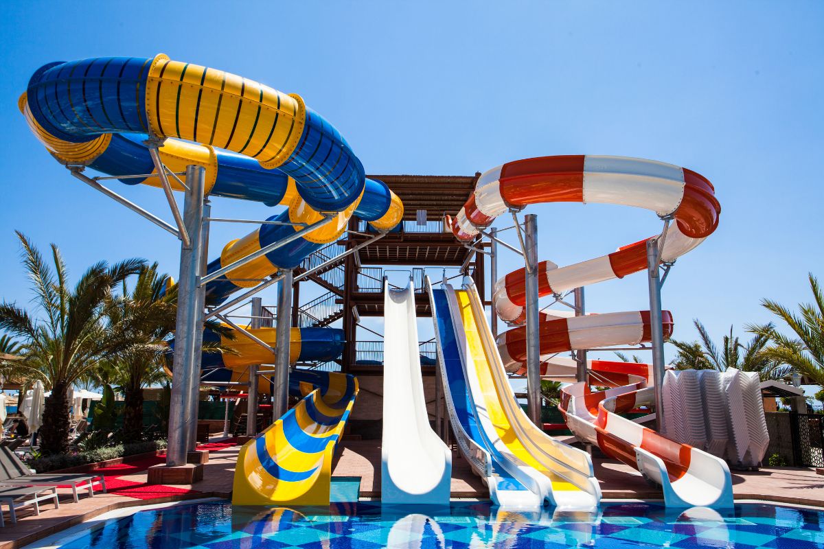 toboggan dans camping pour famille