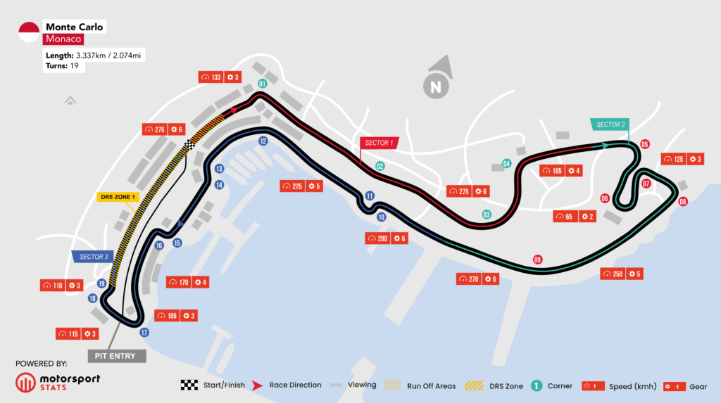 tracé grand prix monaco