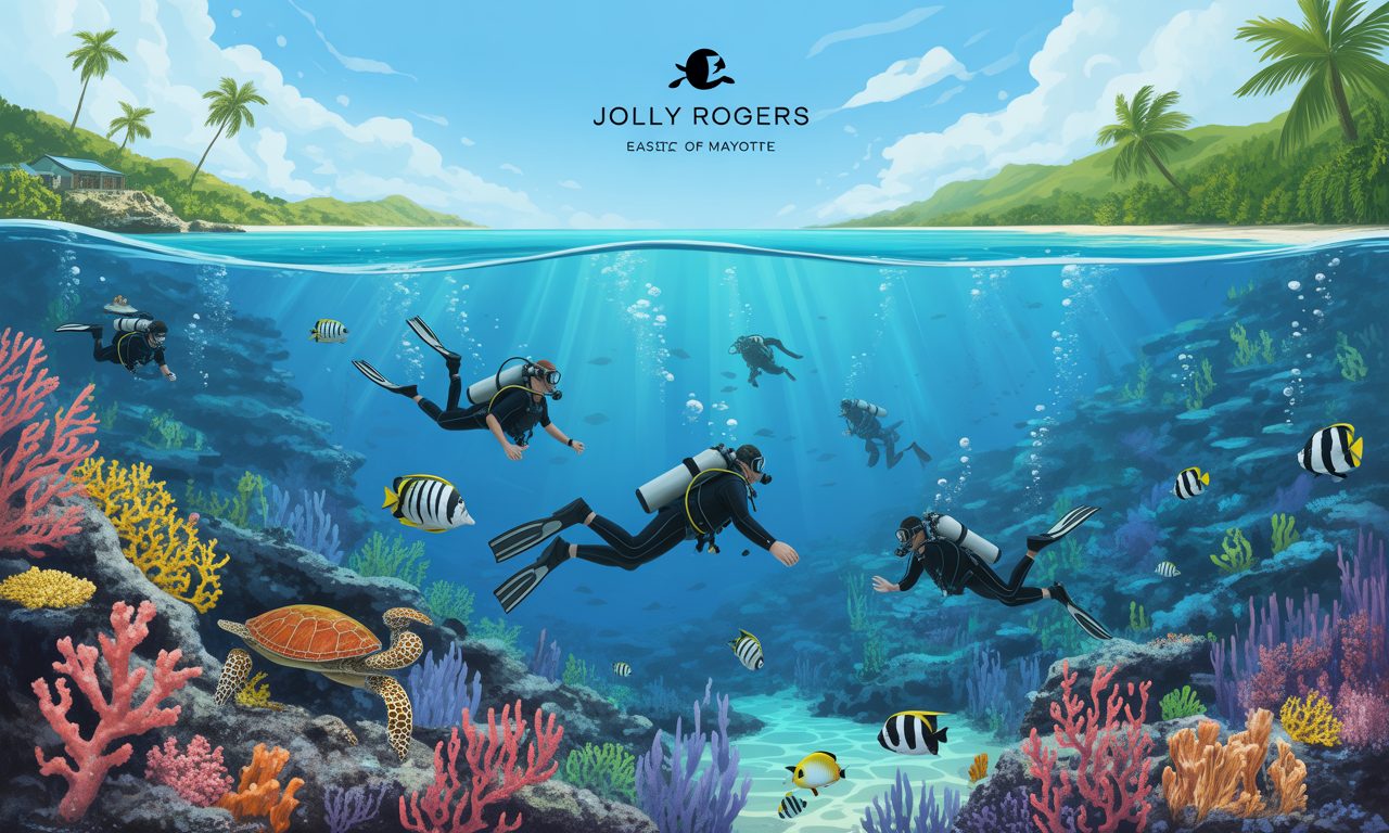 découvrez jolly rogers, le club de plongée sur la côte est de mayotte. profitez de sorties en mer uniques, explorez des fonds marins exceptionnels et vivez des aventures inoubliables dans un cadre convivial et professionnel.