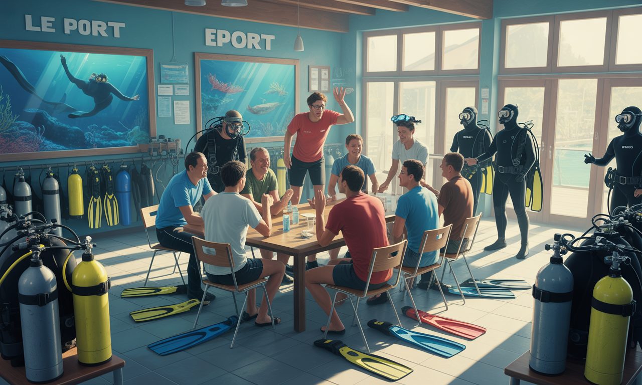 participez à notre réunion de formation plongée au club associatif le port : découvrez nos activités, améliorez vos compétences et rejoignez une communauté passionnée de plongée sous-marine !