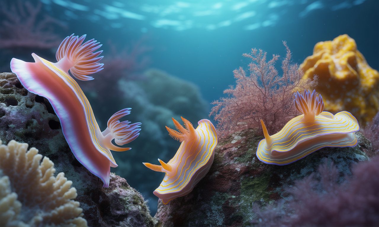 découvrez les nudibranches, ces magnifiques mollusques colorés qui peuplent les fonds marins, et laissez-vous émerveiller par leur beauté unique et leurs formes étonnantes.