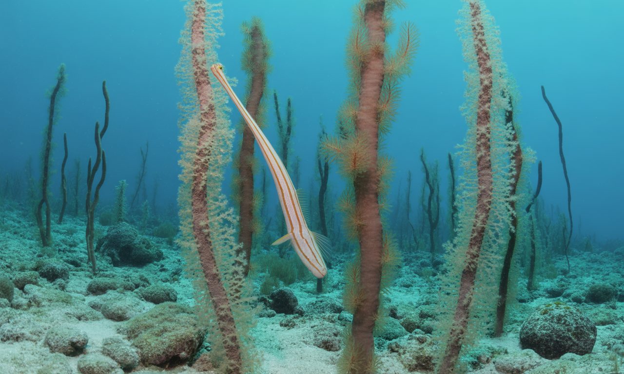 découvrez le poisson-trompette, un poisson au corps allongé réputé pour ses talents de chasseur discret et ses techniques de camouflage efficaces dans les récifs marins.