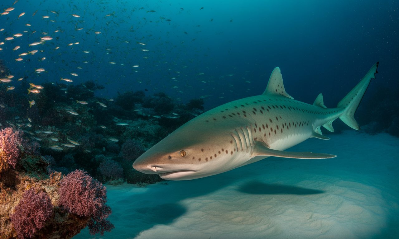 découvrez le requin léopard, un requin tacheté paisible qui habite les fonds sablonneux. apprenez-en plus sur son comportement calme et son habitat unique.