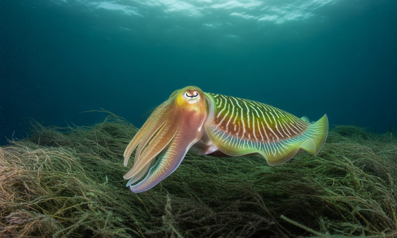 découvrez la seiche, maître du camouflage et cousine discrète du calmar, un animal fascinant aux capacités étonnantes de transformation et d'adaptation dans les fonds marins.